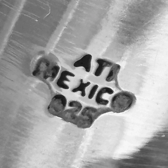 925 White Gold Rhodium Silver Ring Hammered Modern size 9 - Picture 7 of 10